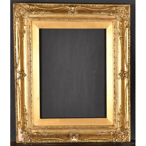 519 - 19th Century English School. A Gilt Composition Frame, with swept centres and corners, rebate 16