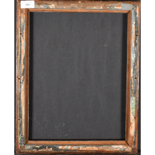 525 - 18th Century English School. A Darkwood Frame, with gilt inner and outer edging, rebate 15