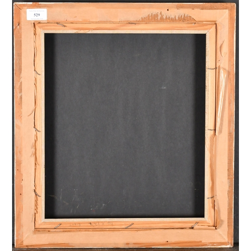 529 - 20th Century French School. A Painted Carved Wood Frame, with a fabric slip, rebate 14.5