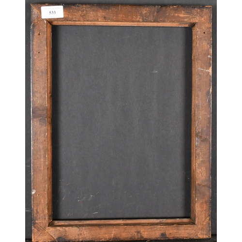 533 - 18th Century English School. A Fruitwood Frame, with ormolu corners, rebate 14.5