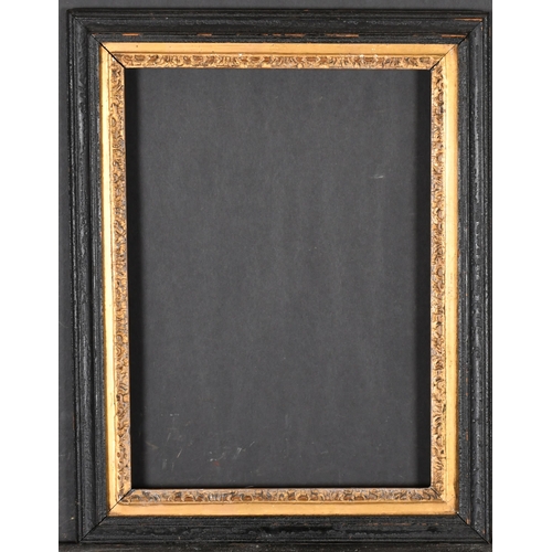 539 - 18th Century English School. A Black Painted Frame, with a gilt slip, rebate 14.25