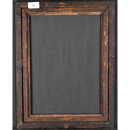 539 - 18th Century English School. A Black Painted Frame, with a gilt slip, rebate 14.25