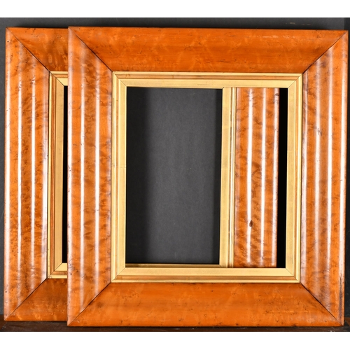 565 - 19th Century English School. A Pair of Maple Frames, with gilt slips, rebate 12