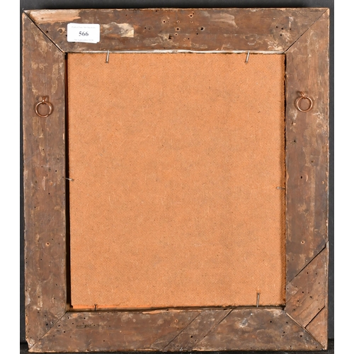 566 - 18th Century French School. A Louis XIV Carved Giltwood Frame, with inset mirror glass, rebate 12