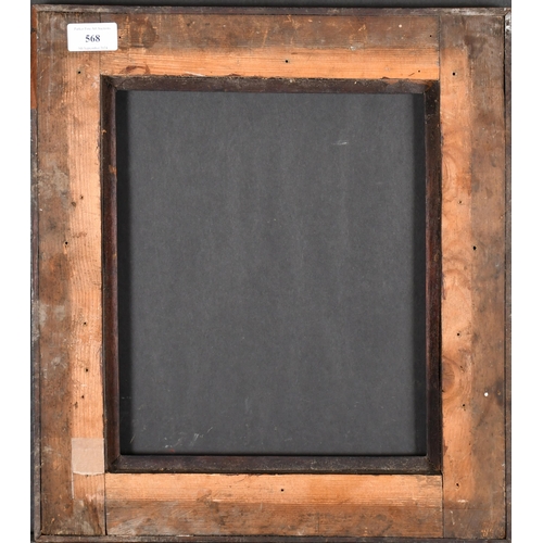 568 - 19th Century English School. An Inlaid Wooden Frame, rebate 12