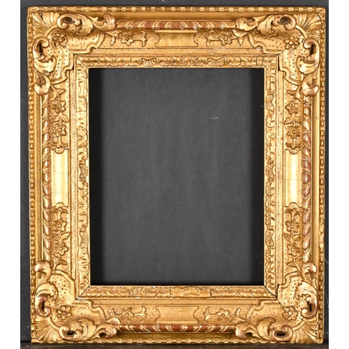 569 - 19th Century English School. A Carved Giltwood Panel Frame, with swept and pierced corners, rebate 1... 