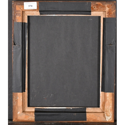 570 - 19th Century English School. A Maple Frame, with a gilt slip, rebate 11.75