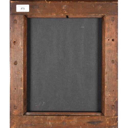 571 - 19th Century English School. A Darkwood Frame, rebate 11.5