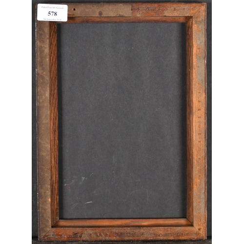 578 - Late 19th Century English School. A Darkwood Ribbed Frame, rebate 10.5