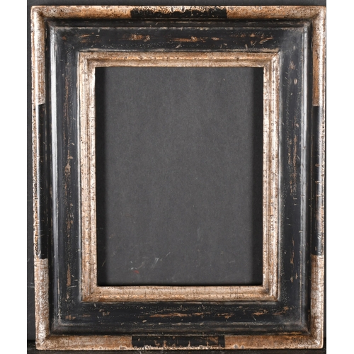 589 - 20th-21st Century English School. A Silver and Black Painted Composition Frame, rebate 8.75