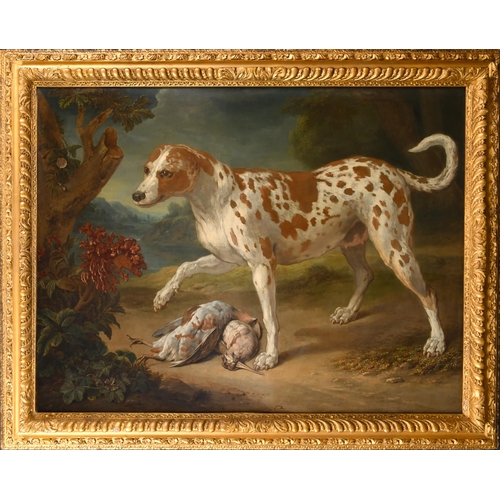 59 - Alexandre-Francois Desportes (1661-1743) French. A Hunting Dog in a River Landscape, with partridge ... 