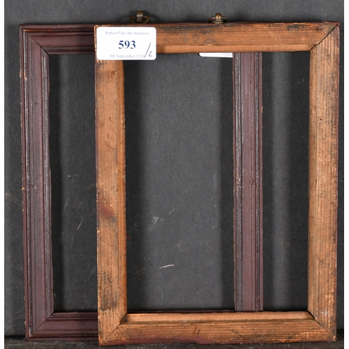 593 - Late 18th Century English School. A Pair of Painted Frames, rebate 7