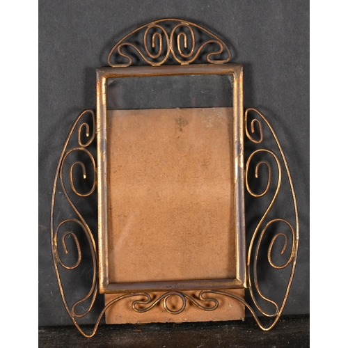 596 - 20th Century English School. An Ornate Metal Photograph Frame, rebate 6.75