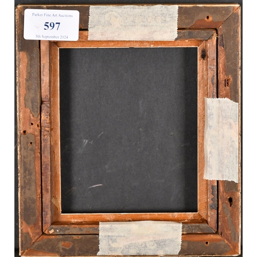 597 - Early 20th Century English School. A Gilt Composition Frame, rebate 5