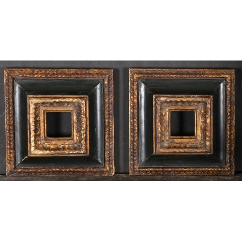 599 - 20th Century European School. A Pair of Gilt Composition Frames, with green centres, rebate 3