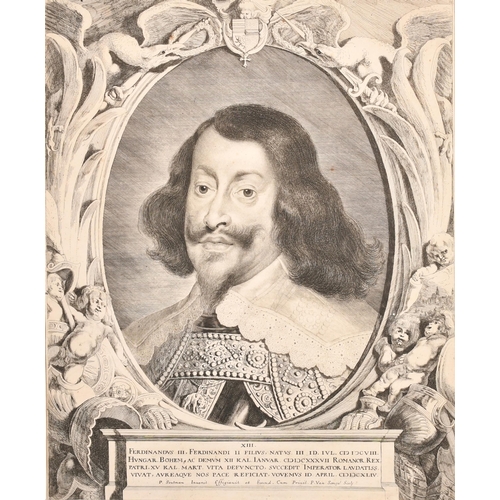 6 - After Pieter van Sompel (1600-1643) Flemish. Ferdinandus III, Engraving, unframed 17.25