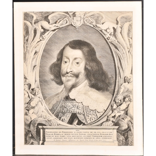 6 - After Pieter van Sompel (1600-1643) Flemish. Ferdinandus III, Engraving, unframed 17.25