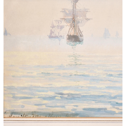 67 - Hamilton McCallum (1841-1896) British. A Tall Ship off the South Coast, Watercolour, Signed and indi... 