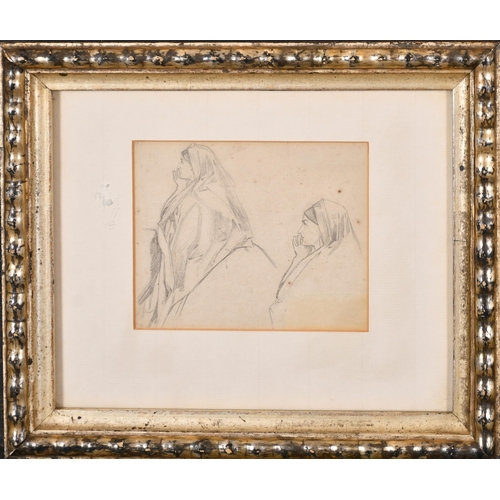 83 - Charles Samuel Keene (1823-1891) British. Study of Two Figures, Pencil, Inscribed verso, 3.75