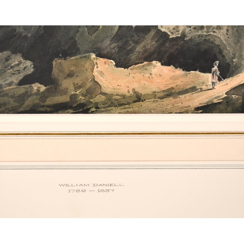 9 - Attributed to William Daniell (1769-1837) British. The Entrance to a Cave, probably India, Watercolo... 