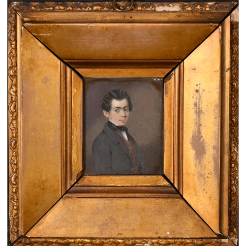 91 - 19th Century English School. Portrait of a Man, Miniature, 2.75