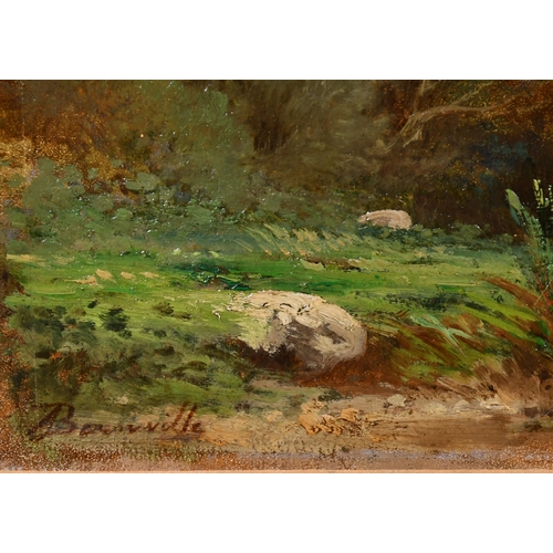 117 - 19th Century French School. A Tranquil Pool, Oil on panel, Indistinctly signed, unframed, 15.75