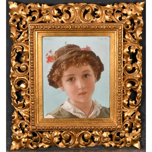 120 - Adriano Bonifazi (1858-1914) Italian. A Pair of Young Children, Oil on panel, Signed, inscribed 'Cap... 