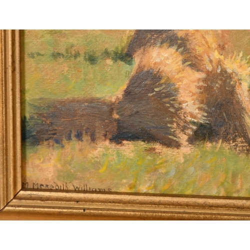 219 - Morris Meredith Williams (1881-1973) British. Haystacks, Oil on board, Signed, 13