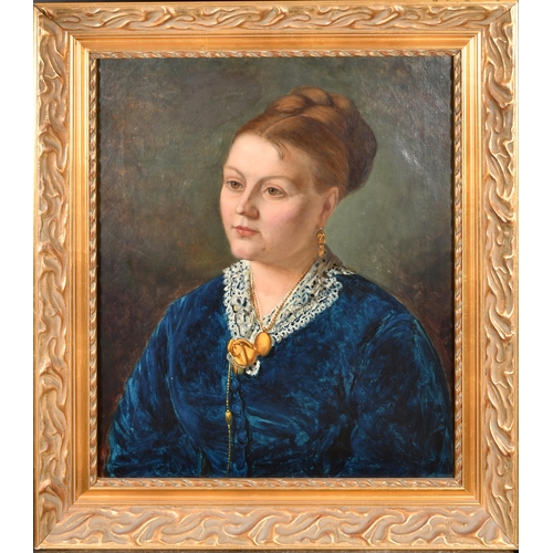 225 - Early 20th Century English School. Bust Portrait of a Lady, Oil on canvas, 24