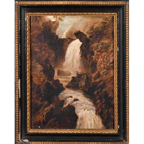 228 - M Williams (19th-20th Century) British. A Waterfall, Oil on canvas, Signed and dated 1887, 10.5