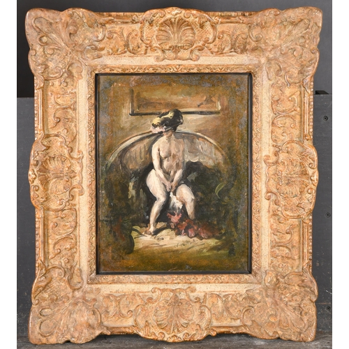 233 - Early 20th Century English School. A Seated Nude, Oil on board, Indistinctly signed, 16