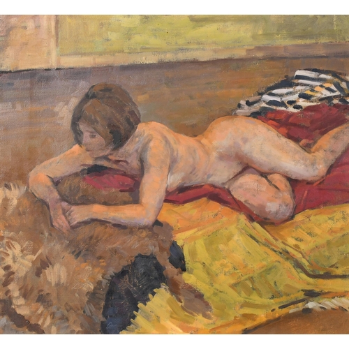 273 - 20th Century English School. A Reclining Nude, Oil on canvas, 16