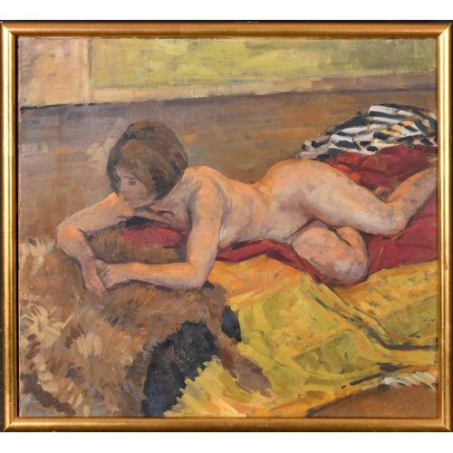 273 - 20th Century English School. A Reclining Nude, Oil on canvas, 16