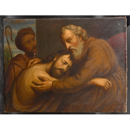 28 - 19th Century Italian School. The Return of the Prodigal Son, Oil on canvas, unframed, 27