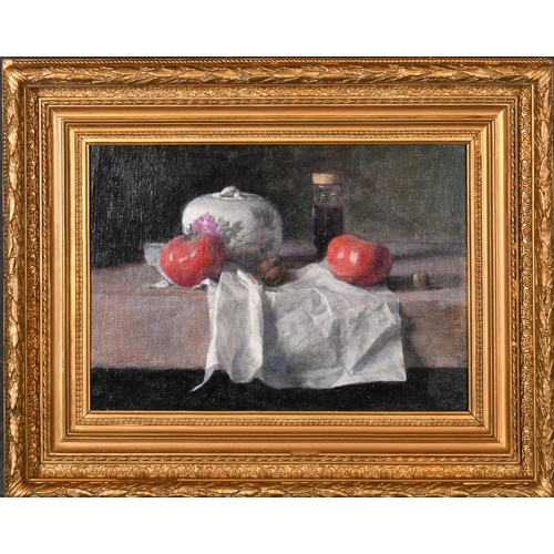 282 - Georges Weissbort (1928-2013) Belgian/British. Still Life on a Ledge, Oil on canvas laid down, Inscr... 