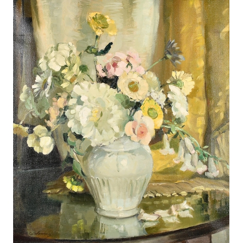 294 - Colin Cairness Clinton Campbell (1894-1970) British. Still Life of Flowers in a Vase, Oil on canvas,... 