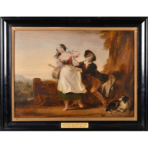 31 - William Allan (1782-1850) British. 'The Gentle Shepherd', Oil on panel, Signed, inscribed and indist... 