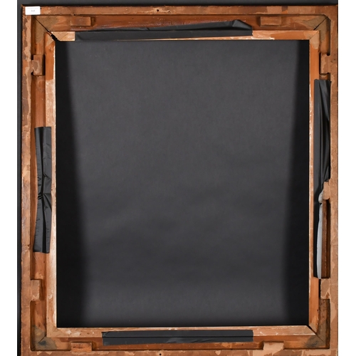 315 - 19th Century English School. A Cushioned Darkwood Frame, with a gilt slip, rebate 30.5