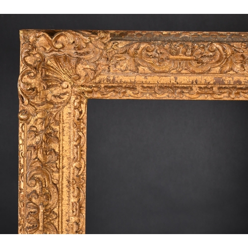 328 - 18th Century English School. A Carved Giltwood Frame, with swept corners, rebate 28