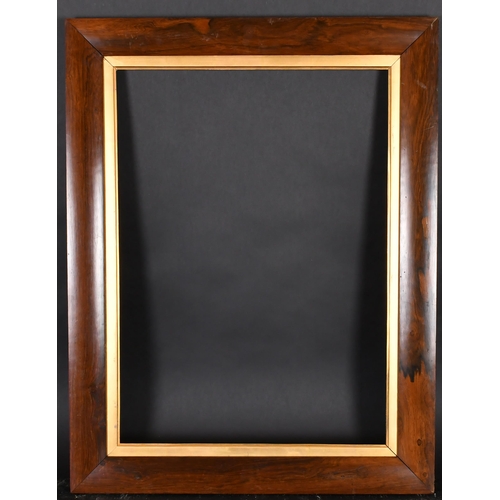 335 - 19th Century English School. A Cushioned Darkwood Frame, with a gilt slip, rebate 25.5