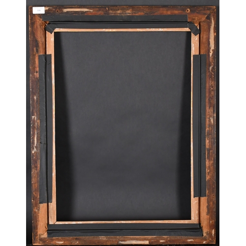 335 - 19th Century English School. A Cushioned Darkwood Frame, with a gilt slip, rebate 25.5