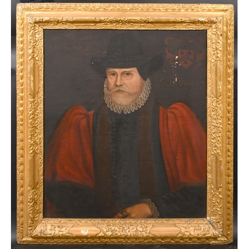 34 - Late 18th Century English School. Portrait of Sir William Periam (Peryam) 1534-1604), Oil on canvas,... 