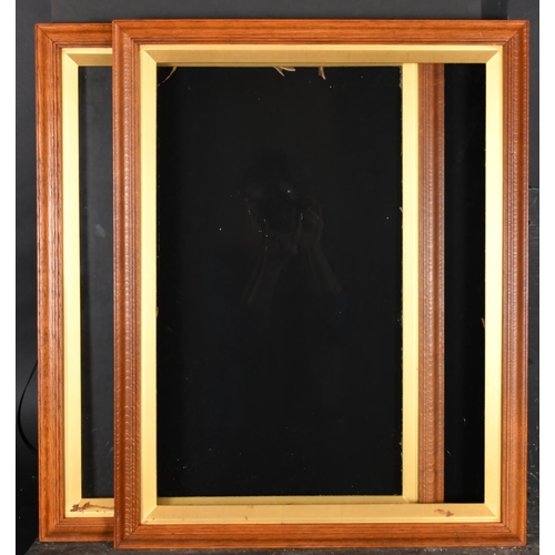 342 - 20th Century English School. A Pair of Wooden Frames with Gilt Slips and inset glass, rebate 24