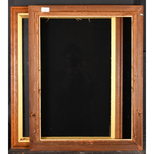 342 - 20th Century English School. A Pair of Wooden Frames with Gilt Slips and inset glass, rebate 24