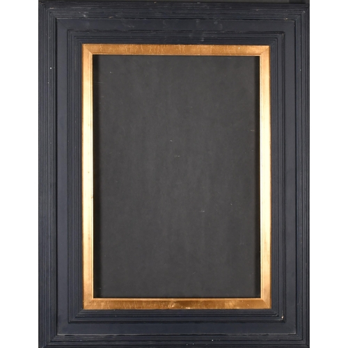 350 - 20th-21st Century English School. A Black Painted Frame, with a gilt slip and inset glass, rebate 22... 