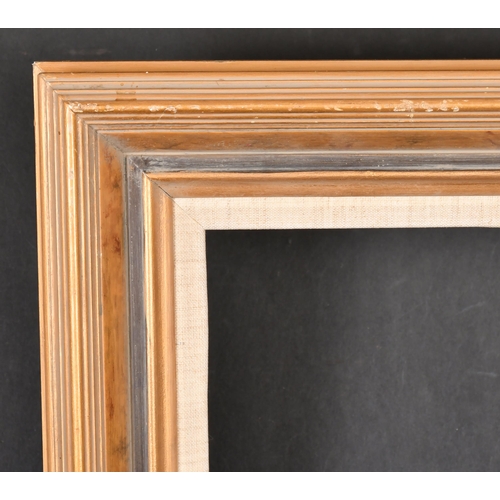 352 - 20th Century English School. A Gilt and Painted Composition Frame, with a fabric slip, rebate 22