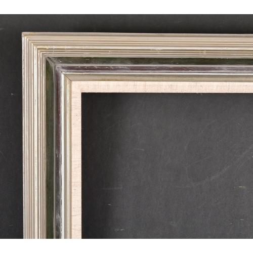 355 - 20th Century English School. A Silver and Painted Composition Frame, with a fabric slip, rebate 21.7... 