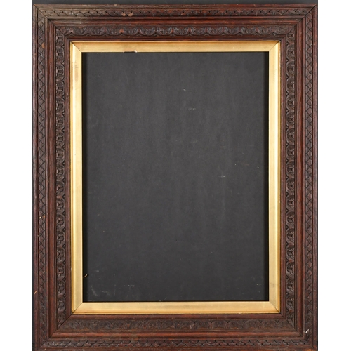 365 - 20th Century English School. A Carved Wooden Frame with a gilt slip, rebate 18.5