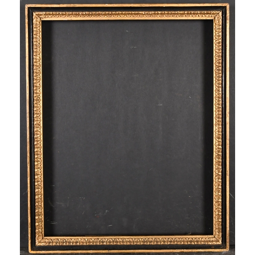 366 - 18th Century English School. A Gilt and Black Painted Frame with a carved wood tongue design slip, r... 