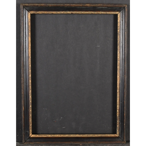 380 - 18th Century English School. A Darkwood Frame with a gilt inner edge, rebate 15.25